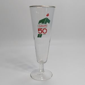Vintage Rare Labatt's 50 Logo Award Pilsner Style Footed Glass